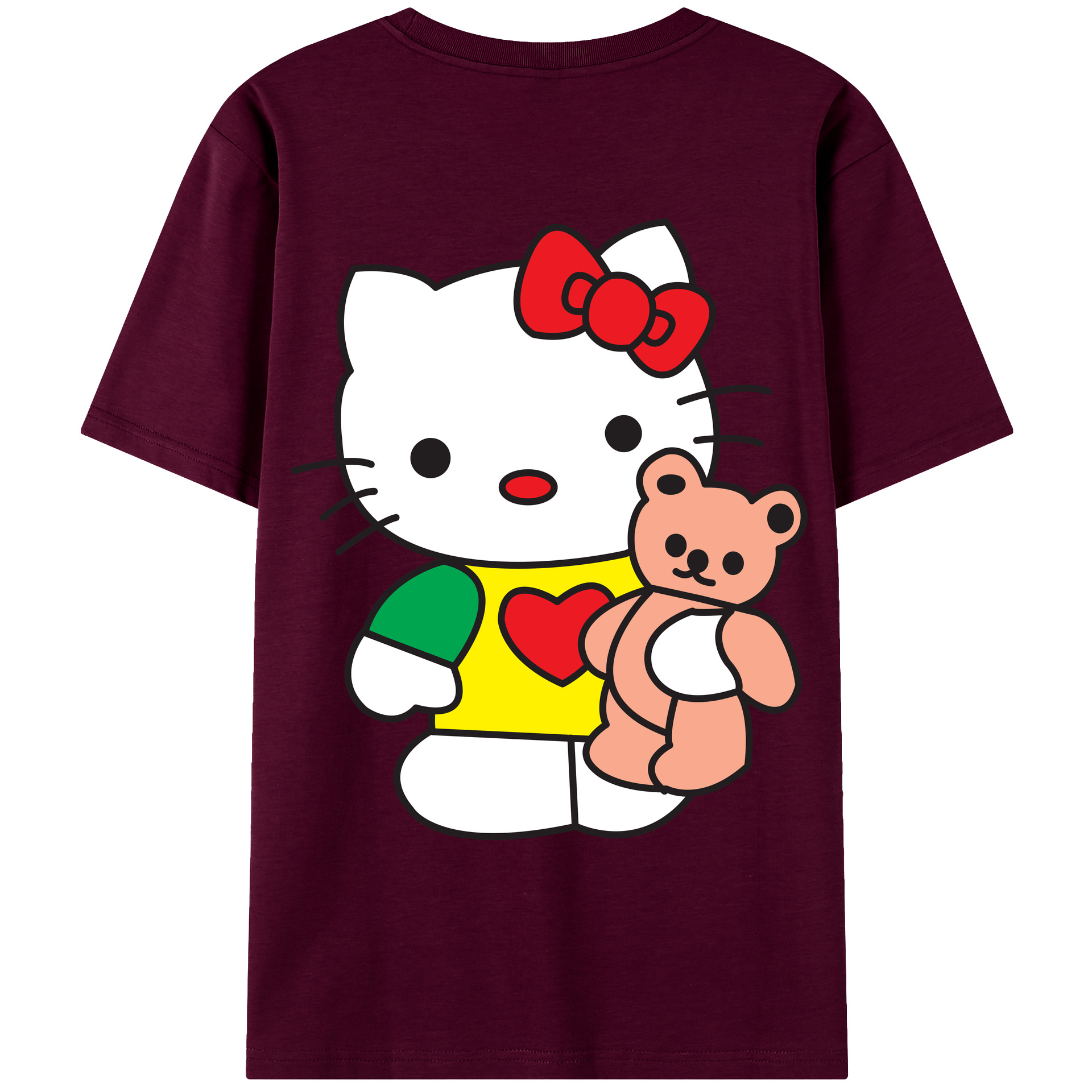（画像用） Hello Kitty ハローキティ レディース半袖Tシャツ(バックプリント)